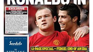 Rooney Ronaldo Manchester United Real Madrid Daily Mail naslovnica Ferguson