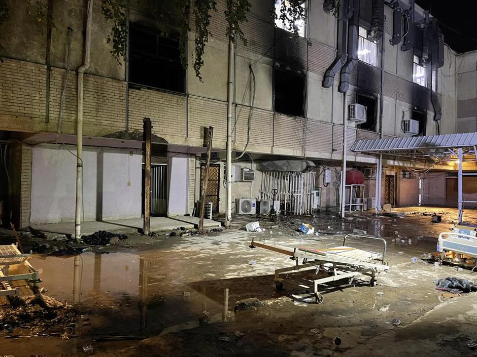 Požar v covid bolnišnici v Bagdadu | Avtor: Epa