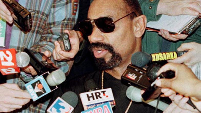 Wilt Chamberlain na slovesnosti ob 50-letnici lige NBA.