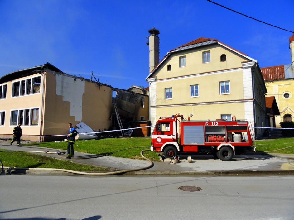 Požar v šoli Stara cerkev