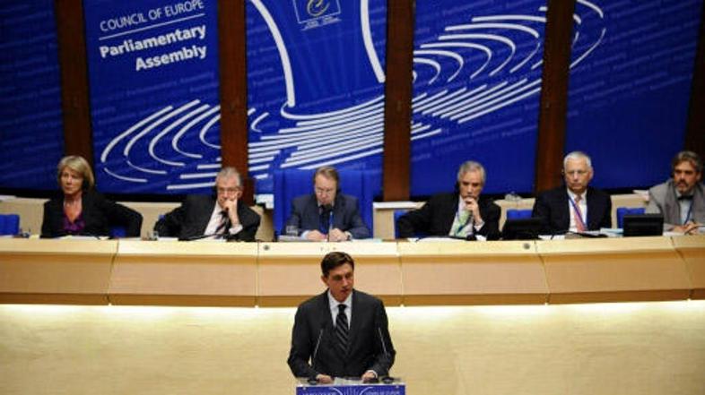 Premier Pahor med govorom pred Parlamentarno skupščino Sveta Evrope.