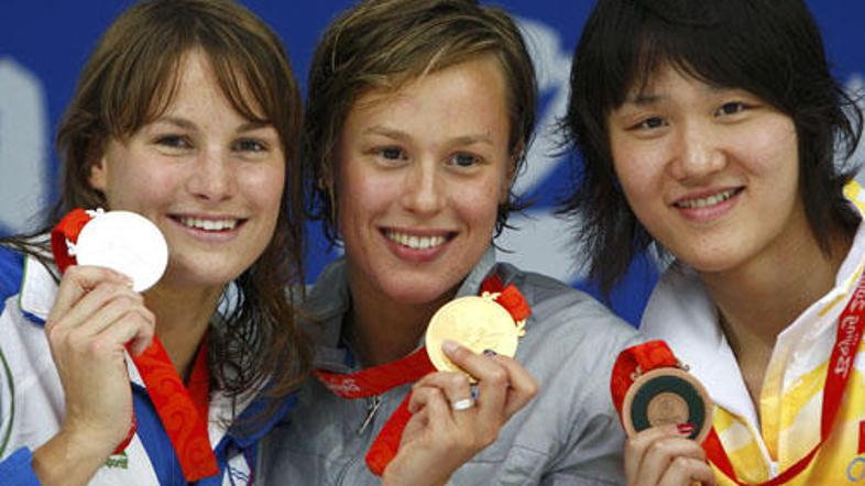 Sara Isakovič s prvo slovensko kolajno na teh igrah.