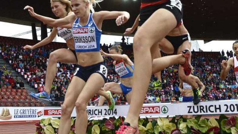 Maruša Mišmaš (v ozadju) 3000 m zapreke EP v atletiki