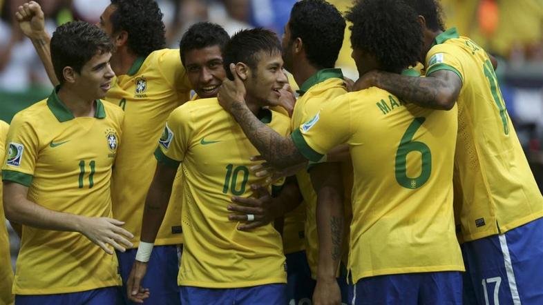 Neymar Marcelo Oscar Brazilija Japonska pokal konfederacij Brasilia