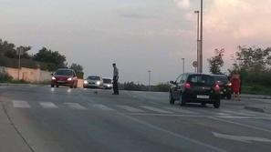 Policist ustavil promet zaradi ježa