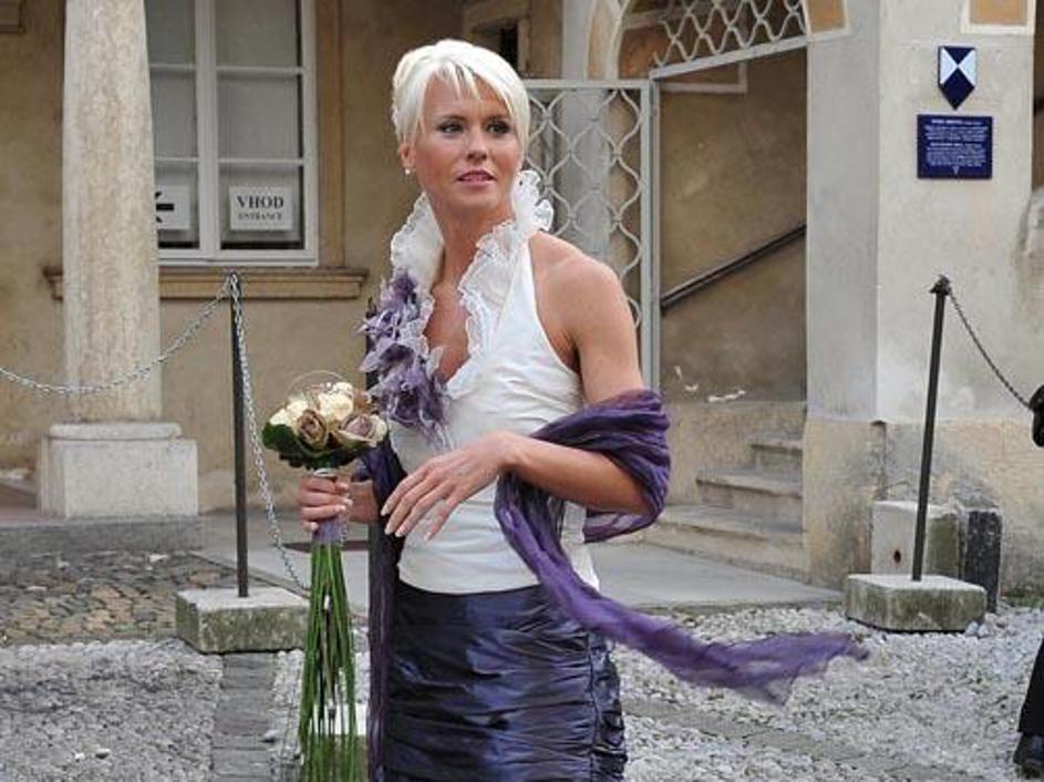 Jolanda Čeplak na svoji drugi poroki. Več fotografij v dodani galeriji. © Gregor