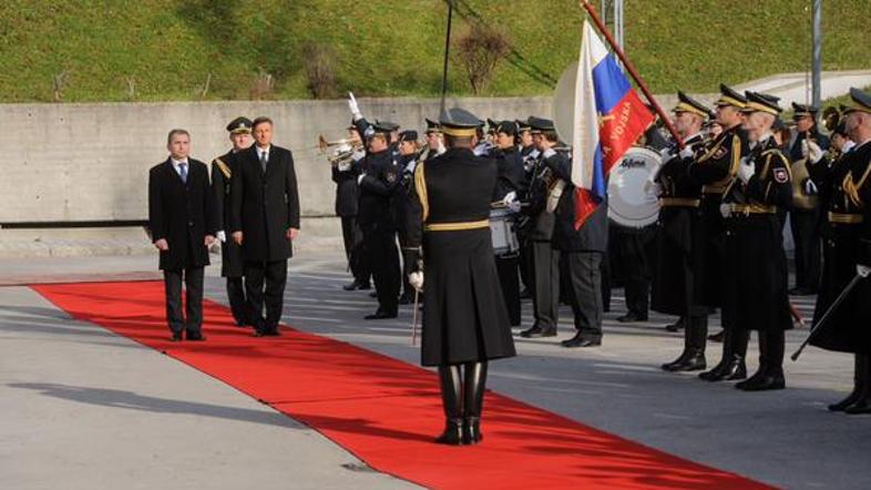 sprejem ministrstvo za obrambo, Borut Pahor, Janko Veber