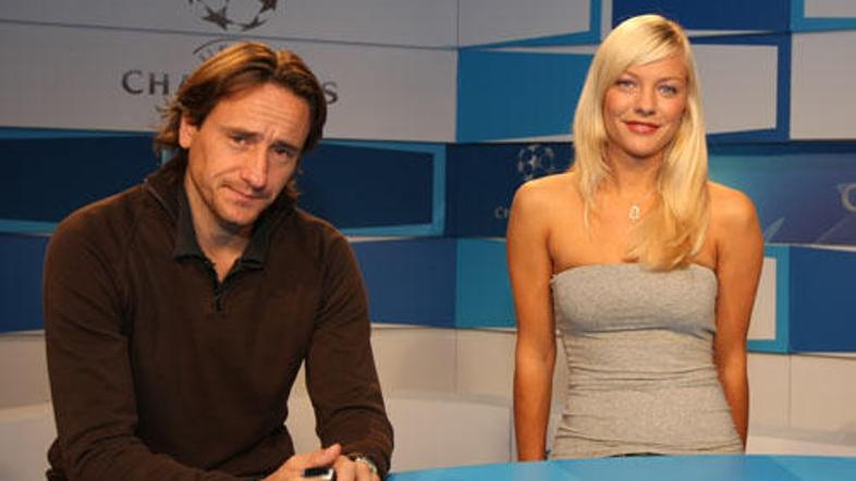 Primož Gliha in Maja Tratnik v studiu TV3.