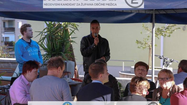 Predvolilna kampanija Roberta Slodeja v Mežici