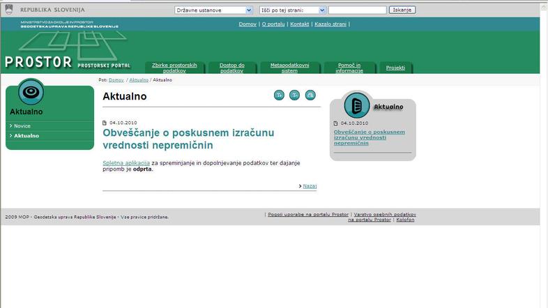 Aplikacija na začetku ni popravljala podatkov, zaradi česar bodo tisti prvi last