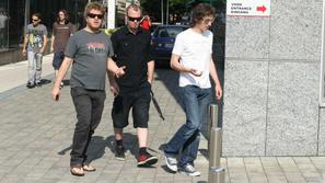 Tokac (Dan D), Tomi Meglič (Siddharta), v ozadju Big Foot Mama. (Foto: Saša Desp