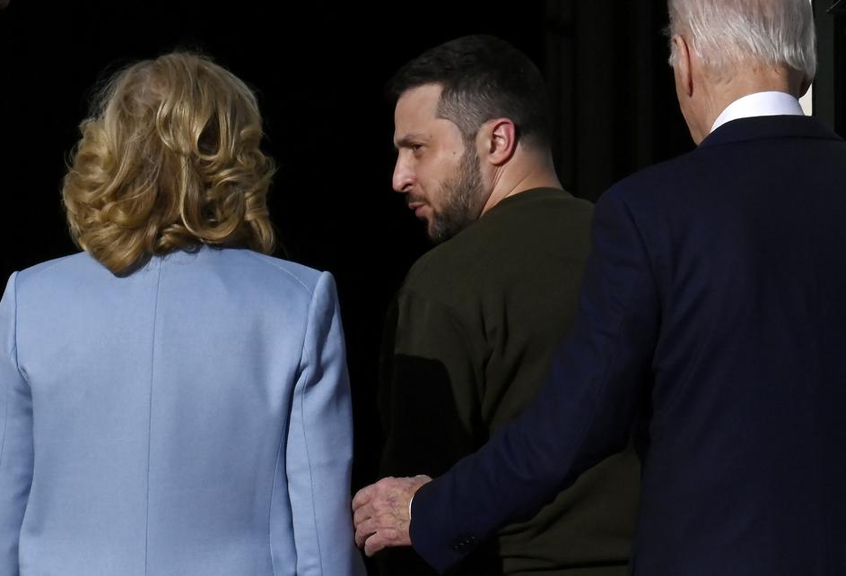 Volodimir Zelenski, Joe in Jill Biden