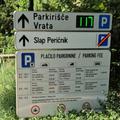 Slap Peričnik - parkirišče Vrata