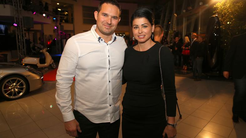 Rok Snežič z (bivšo) ženo Klavdijo Snežič