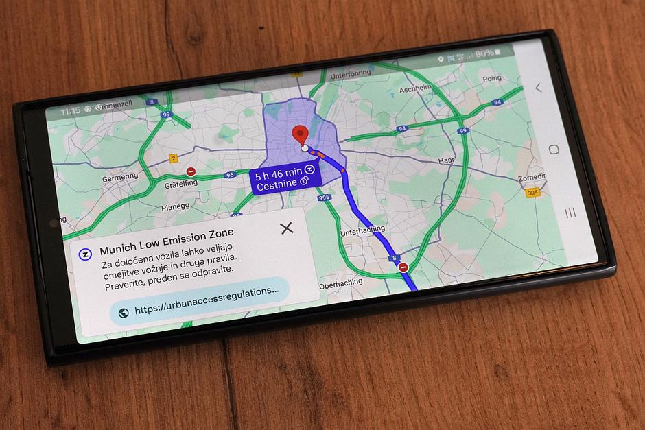Google Maps simbol Z za okoljske cone | Avtor: Žurnal24 