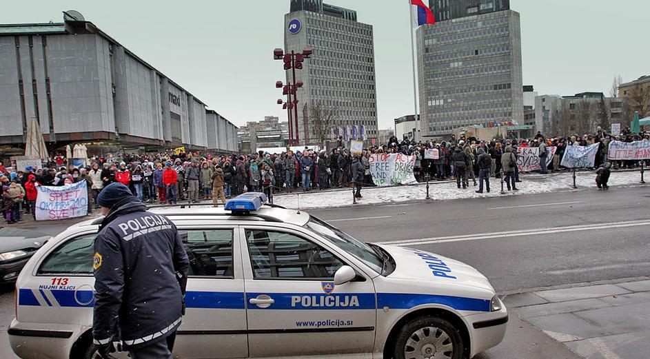 Protest proti Acti v Ljubljani