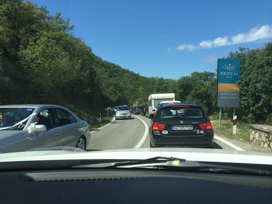 Gneča na mejnem prehodu Sečovlje