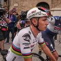 Remco Evenepoel in Mattia Cattaneo