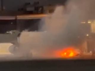 požar na letalu Airbus