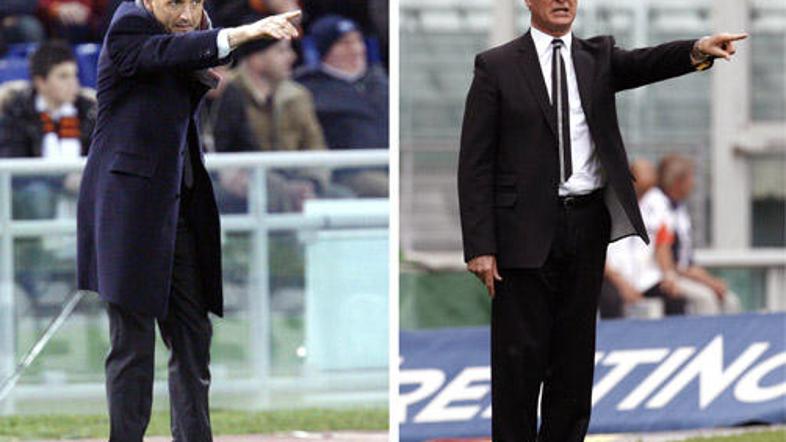 Luciano Spaletti (levo) je krmilo Rome prepustil Claudiu Ranieriju (desno).