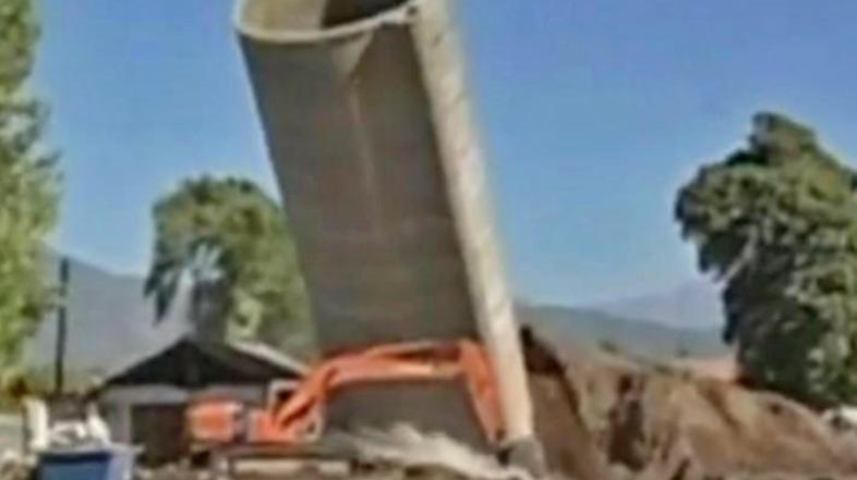 Silos je padel na napačno stran. (Foto: YouTube)