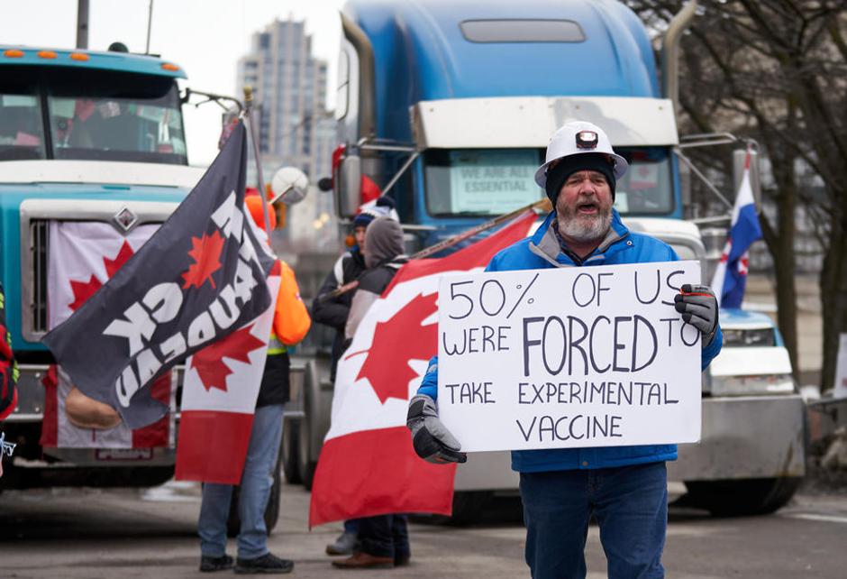 Protest tovornjakarjev v Kanadi | Avtor: Epa