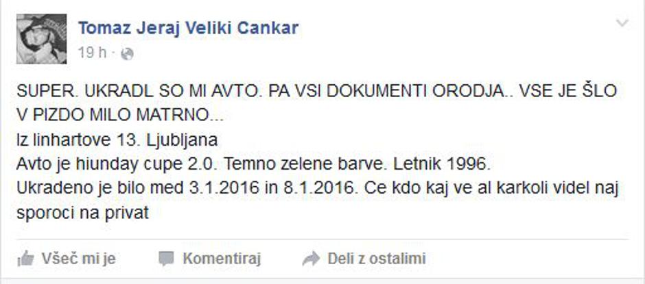 tomaž jeraj | Avtor: Facebook