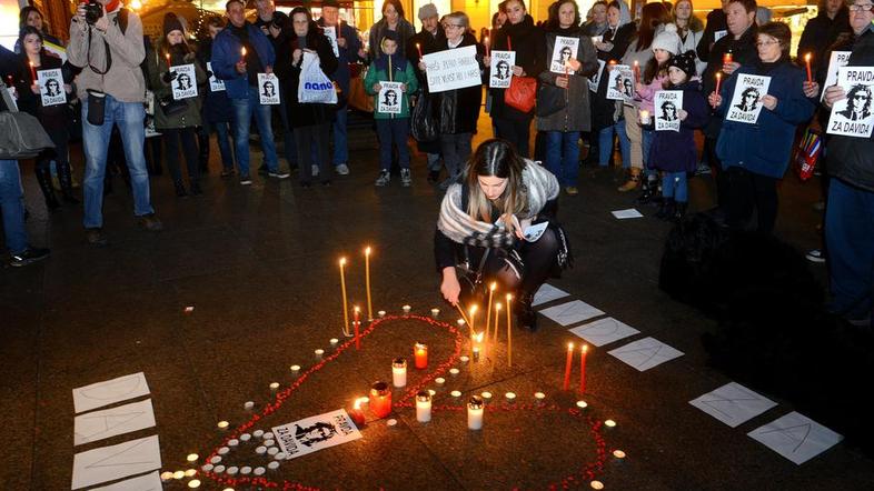 Srce za Davida, protest v Zagrebu