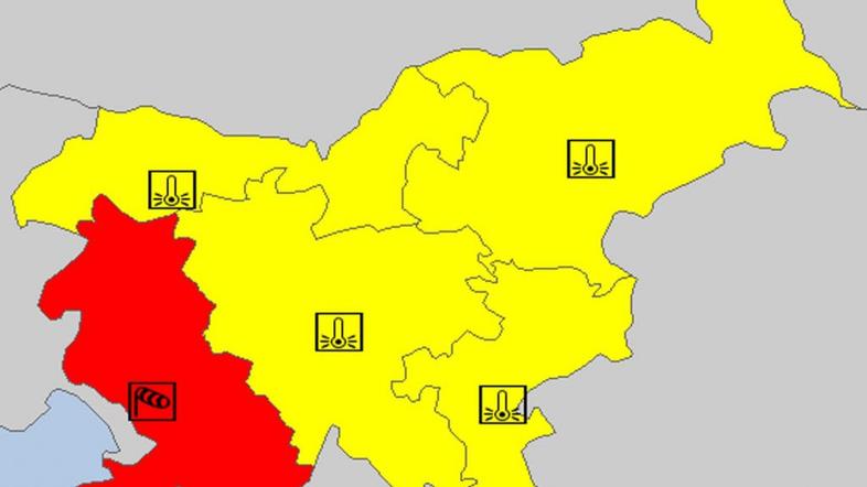 Rdeči alarm na Primorskem