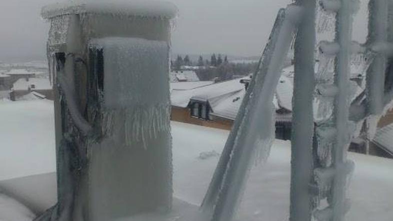 slovenija 05.02.14. Simobil oddajnik Postojna, foto: simobil