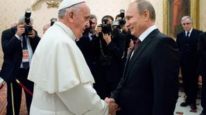 Papež Frančišek in Vladimir Putin (l. 2013)