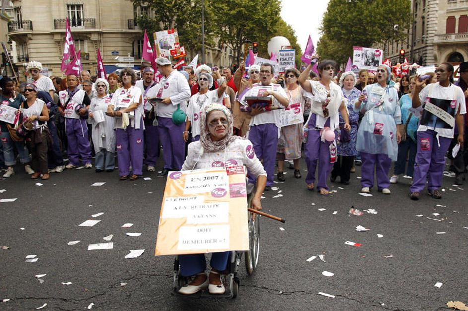 Francija, protest, demonstracije, pokojninska reforma