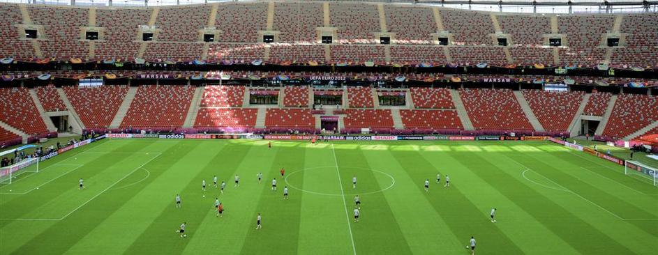 stadion Poljska Grčija trening nacionalni državni stadion Varšava Euro 2012