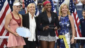 Chris Evert Martina Navratilova Serena Williams Caroline Wozniacki US open final