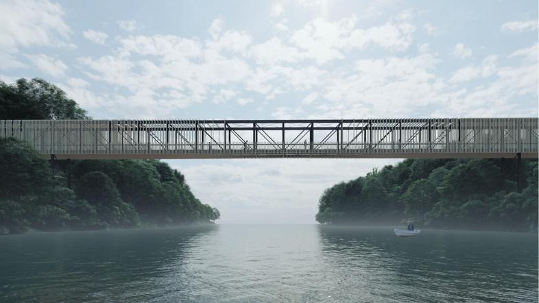 most, Jama, Prebačevo, Mestna občina Kranj, Občina Šenčur