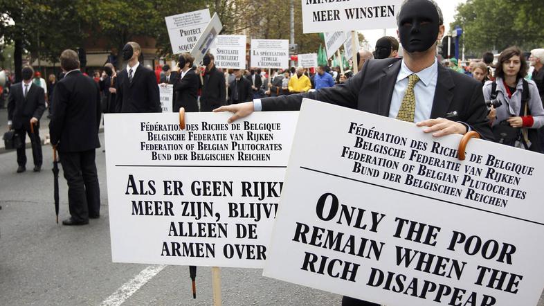 Bruselj, Evropa, demonstracije, javni sektor