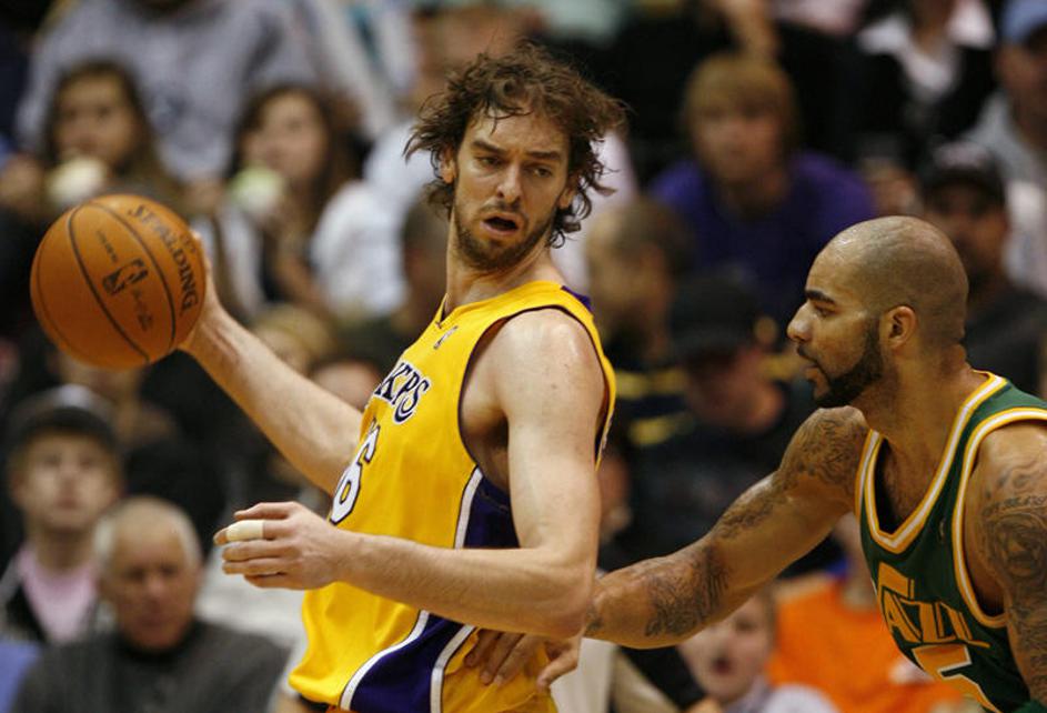 NBA Lakers Jazz Gasol Boozer