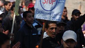 Protivladni protesti potekajo v vseh večjih mestih Maroka. (Foto: Gašper Završni