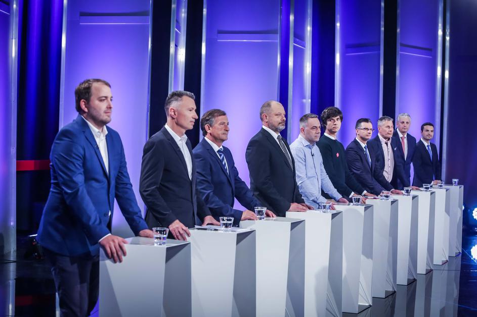 Andrej Čuš, Bojan Dobovšek, Karl Erjavec, Luka Mesec in drugi na soočenji predsednikov strank