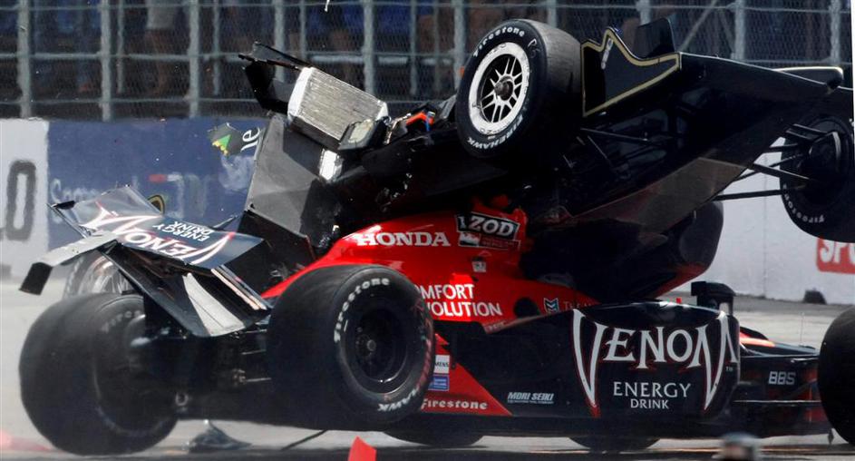 IndyCar 2010 Sao Paulo nesreča Marco Andretti Mario Moraes