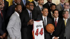 predsednik Barack Obama Spoelstra Wade James Miami Heat Bela hiša sprejem