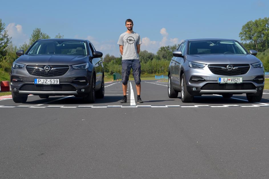 Preizkus na AMZS karting stezi z opel grandlandom X