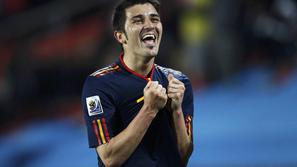 David Villa zmaga veselje proslavljanje slavje