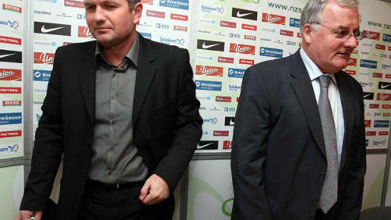 Selektor Matjaž Kek in predsednik NZS Rudi Zavrl 