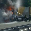 Požar tovornjaka na primorki