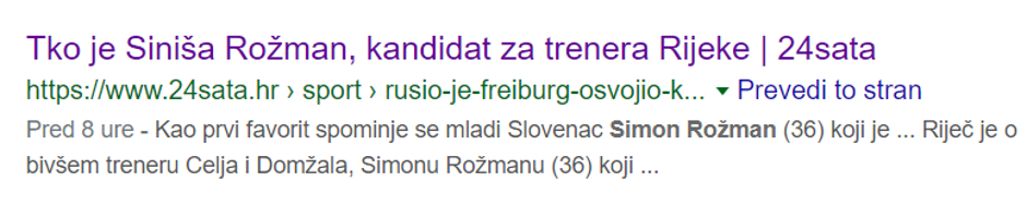 Siniša Rožman | Avtor: Google