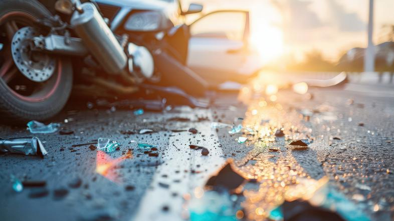 prometna nesreča motor avto