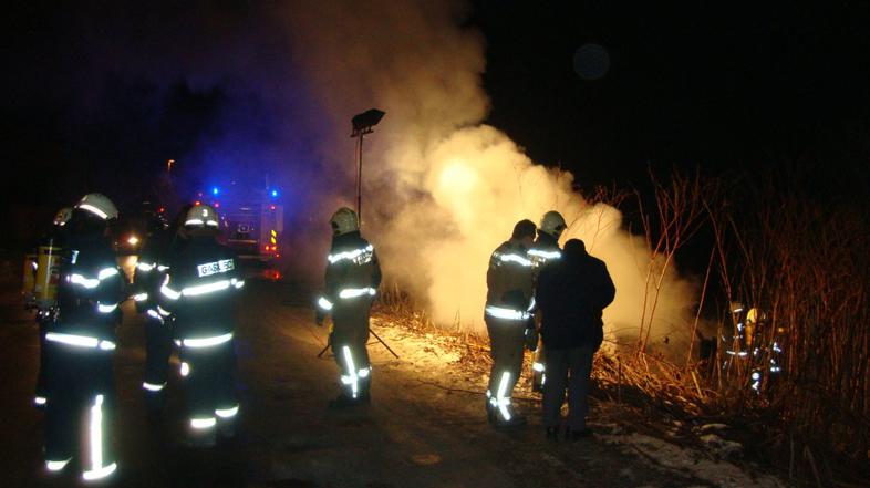 Požar koče na Zaloški v Ljubljani