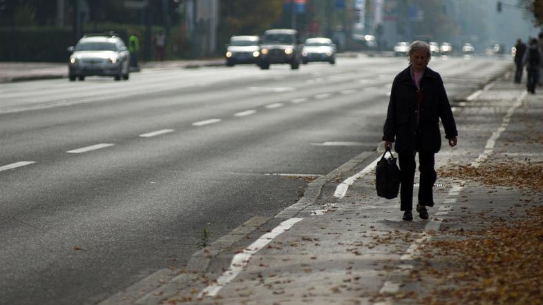 Ljudje na ulici v Ljubljani