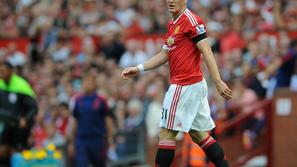 Bastian Schweinsteiger, prva tekma za Manchester United